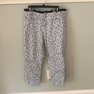 Anthropologie Cartonnier cherry print crop pants
